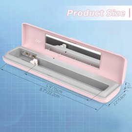 YourMate Toothbrush Sanitizer Case Travel Toothbrush Covers Case for Houshold and Traveling Power by AA Battery or USB-C Pink YourMate Toothbrush Sanitizer Case Travel Toothbrush Covers Case for Houshold and Traveling Power by AA Battery or USB-C Pink
