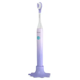 Philips One for Kids by Sonicare, Battery Toothbrush, for Kids Age 3+, with SmarTimer and QuadPacer for Thorough Clean, Lightweight and Colorful Handle, Quick Start Guide, Purple, Model HY1130/01