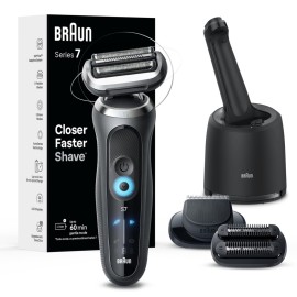Braun Electric Shaver for Men, Series 7 7185cc, Wet & Dry Shave, Turbo & Gentle Shaving Modes, Waterproof Foil Shaver, Space Grey Braun Electric Shaver for Men, Series 7 7185cc, Wet & Dry Shave, Turbo & Gentle Shaving Modes, Waterproof Foil Shaver, Space Grey