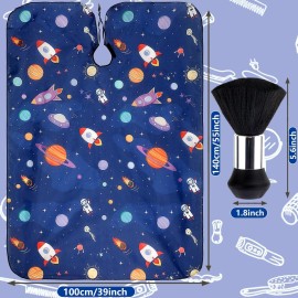 FEBSNOW Kids Hair Cutting Cape,Professional Kids Barber Cape and Neck Duster Brush Cartoon Hairdresser Apron with Adjustable Closure for Children Salon Barber Supplies for Kids & Adults 55x39 Inches FEBSNOW Kids Hair Cutting Cape,Professional Kids Barber Cape and Neck Duster Brush Cartoon Hairdresser Apron with Adjustable Closure for Children Salon Barber Supplies for Kids & Adults 55x39 Inches