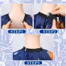 FEBSNOW Kids Hair Cutting Cape,Professional Kids Barber Cape and Neck Duster Brush Cartoon Hairdresser Apron with Adjustable Closure for Children Salon Barber Supplies for Kids & Adults 55x39 Inches FEBSNOW Kids Hair Cutting Cape,Professional Kids Barber Cape and Neck Duster Brush Cartoon Hairdresser Apron with Adjustable Closure for Children Salon Barber Supplies for Kids & Adults 55x39 Inches