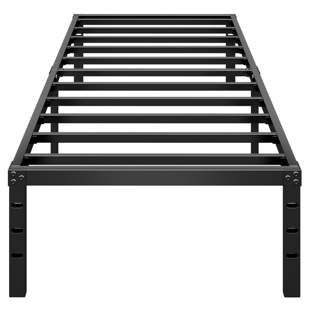 HLIPHA Metal Platform Bed Frame 14 Inch Tall,No Box Spring Needed,Twin Size Bed with Heavy Duty Strong Support Slats,Easy to Assemble,Black HLIPHA Metal Platform Bed Frame 14 Inch Tall,No Box Spring Needed,Twin Size Bed with Heavy Duty Strong Support Slats,Easy to Assemble,Black