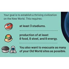 Rio Grande Games: Evacuation - Strategy Board Game, Space Civilization Building, Resource Management, Apocalyptic, Ages 14+, 1-4 Players, 90-120 Min Rio Grande Games: Evacuation - Strategy Board Game, Space Civilization Building, Resource Management, Apocalyptic, Ages 14+, 1-4 Players, 90-120 Min