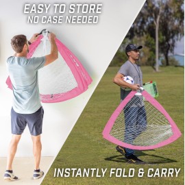 GoSports Team Tone 4 ft x 3 ft Portable Soccer Goal for Kids - Pop Up Net for Backyard - Pink GoSports Team Tone 4 ft x 3 ft Portable Soccer Goal for Kids - Pop Up Net for Backyard - Pink