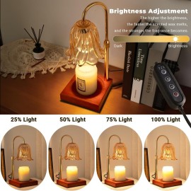 GODONLIF Candle Warmer Lamp with Timer Dimmable Adjustable Height, Birthday Gifts for Women Mom, House Warming Gifts New Home Decor, Wax Warmer Lamp for Jar Candles with 2 Bulbs GODONLIF Candle Warmer Lamp with Timer Dimmable Adjustable Height, Birthday Gifts for Women Mom, House Warming Gifts New Home Decor, Wax Warmer Lamp for Jar Candles with 2 Bulbs
