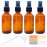 Zkupanx 4 PACK 2 oz Amber Small Glass Spray Bottles, Empty Spray Bottle for Hair, Plants, Perfume - Fine Mist, 2oz Mini Spray Bottle