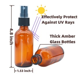 Zkupanx 4 PACK 2 oz Amber Small Glass Spray Bottles, Empty Spray Bottle for Hair, Plants, Perfume - Fine Mist, 2oz Mini Spray Bottle Zkupanx 4 PACK 2 oz Amber Small Glass Spray Bottles, Empty Spray Bottle for Hair, Plants, Perfume - Fine Mist, 2oz Mini Spray Bottle