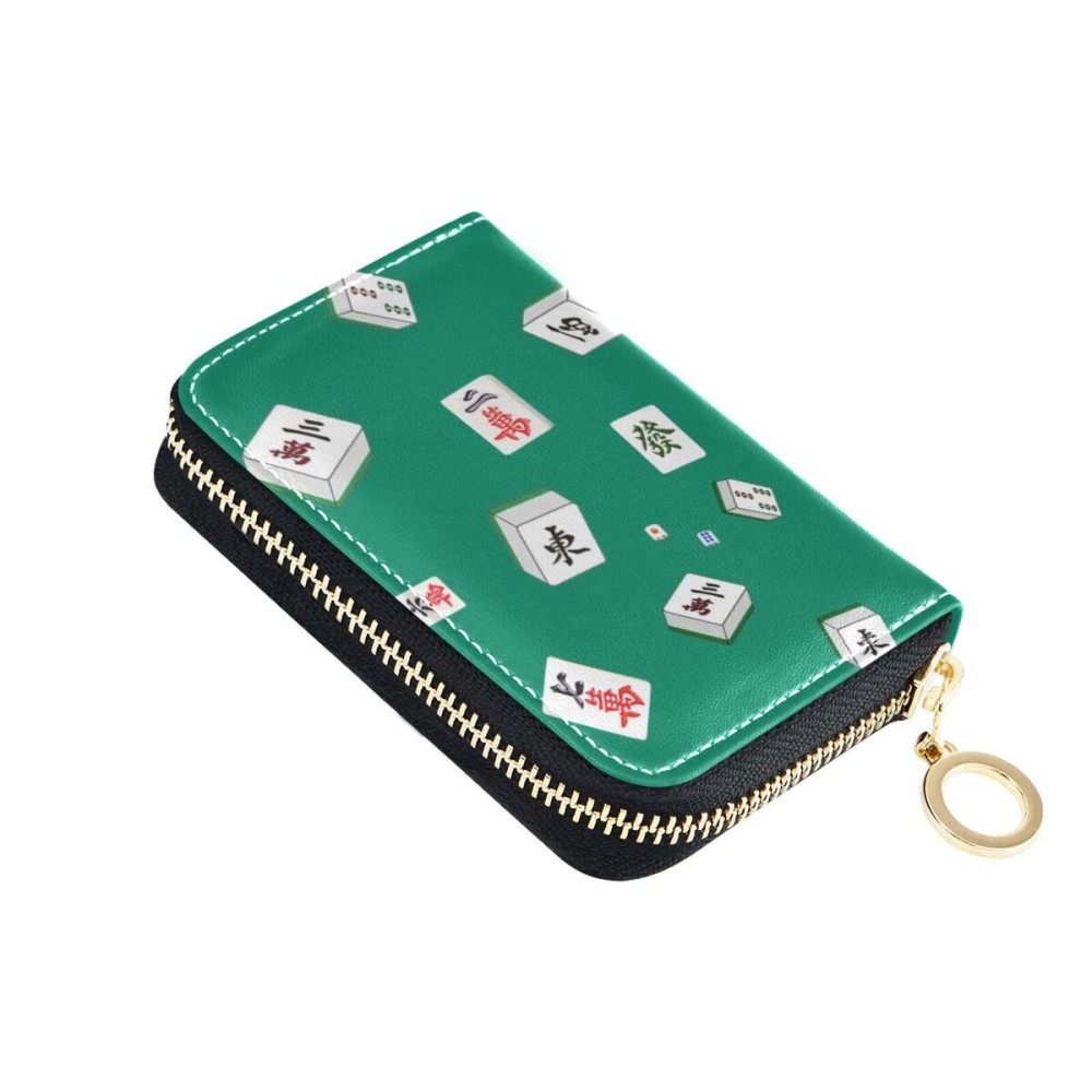 NCRJCZQL Mahjong RFID Credit Card Holder Wallets Accordion for Women Leather Zipper Card Case Accordion Wallet for Ladies Girls NCRJCZQL Mahjong RFID Credit Card Holder Wallets Accordion for Women Leather Zipper Card Case Accordion Wallet for Ladies Girls