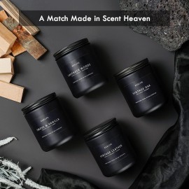Scented Candles Set | Gifts for Men - 4 Pack Men Candle Set, Masculine Candle, Soy Candles for Home Scented -Scent of Cedar Oakmoss/Pine&Clove/Patchouli/Sandalwood Scented Candles Set | Gifts for Men - 4 Pack Men Candle Set, Masculine Candle, Soy Candles for Home Scented -Scent of Cedar Oakmoss/Pine&Clove/Patchouli/Sandalwood