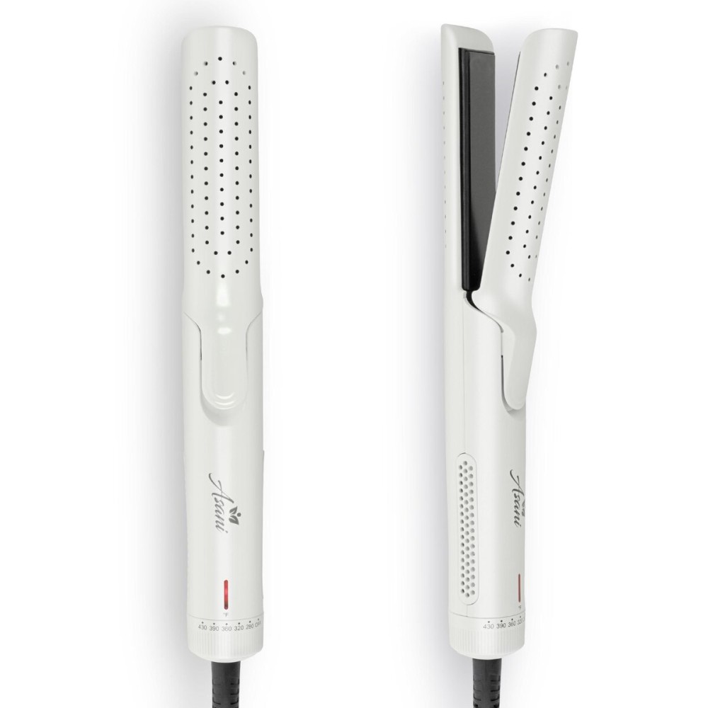 Asani 360 Airflow Styler - 2-in-1 Professional Curling Wand & Hair Straightener - Flat Iron Curler with Cooling Fan, Air Vents - Crimper Styling Tool for Volume & All-Day Curls - For All Hair (White) Asani 360 Airflow Styler - 2-in-1 Professional Curling Wand & Hair Straightener - Flat Iron Curler with Cooling Fan, Air Vents - Crimper Styling Tool for Volume & All-Day Curls - For All Hair (White)