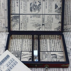 Funien Chinese Numbered Mahjong Set 144 Tiles Mah-Jong Set Portable Chinese Toy with Box