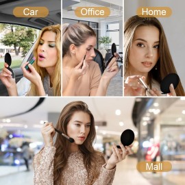 Kakuje Compact Mirror with Light, 1X/3X Magnification LED Pocket Mirror with USB Data Cable, Black Mini Mirror for Purse, Pocket,Travel and Present Kakuje Compact Mirror with Light, 1X/3X Magnification LED Pocket Mirror with USB Data Cable, Black Mini Mirror for Purse, Pocket,Travel and Present