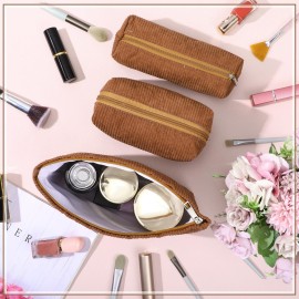 Huhumy 3 Pcs Makeup Bag Set for Women Corduroy Cosmetic Pouch Aesthetic Smile Travel Toiletry Bag Cute Purse Pouch Pencil Case Makeup Brushes Storage Organizer with Zipper(Brown,Solid Style) Huhumy 3 Pcs Makeup Bag Set for Women Corduroy Cosmetic Pouch Aesthetic Smile Travel Toiletry Bag Cute Purse Pouch Pencil Case Makeup Brushes Storage Organizer with Zipper(Brown,Solid Style)