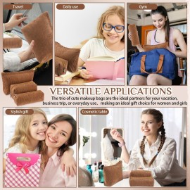Huhumy 3 Pcs Makeup Bag Set for Women Corduroy Cosmetic Pouch Aesthetic Smile Travel Toiletry Bag Cute Purse Pouch Pencil Case Makeup Brushes Storage Organizer with Zipper(Brown,Solid Style) Huhumy 3 Pcs Makeup Bag Set for Women Corduroy Cosmetic Pouch Aesthetic Smile Travel Toiletry Bag Cute Purse Pouch Pencil Case Makeup Brushes Storage Organizer with Zipper(Brown,Solid Style)