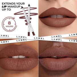 Lamel Matte Gel Lip Liner Pencil | Weightless & CreamyTexture - Sharpenable - Longwear & Waterproof - High Pigmented & Flawless Finish - Cruelty-free & Paraben-Free - 414, 1,7g/0.05oz. (Intense Brown) Lamel Matte Gel Lip Liner Pencil | Weightless & CreamyTexture - Sharpenable - Longwear & Waterproof - High Pigmented & Flawless Finish - Cruelty-free & Paraben-Free - 414, 1,7g/0.05oz. (Intense Brown)