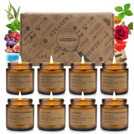 8 Pack Candles for Home Scented, Aromatherapy Jar ..
