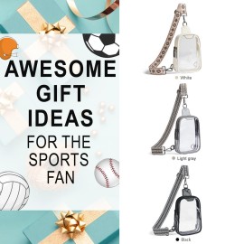 LATMAP DOUBLE ZIP Clear bags Stadium Approved Crossbody Sling Bag Fanny Pack Purses for Women Men Belt bag for Stadium Events Black