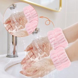 2pcs Wrist Bands for Washing Face Wash Wristbands Wrist Towels Arm Bands for Skincare Makeup Wrist Cuffs Spa Wrist Scrunchies 2pcs Wrist Bands for Washing Face Wash Wristbands Wrist Towels Arm Bands for Skincare Makeup Wrist Cuffs Spa Wrist Scrunchies