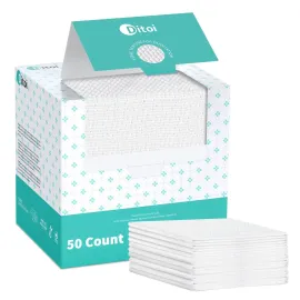 Ditoi Disposable Face Towels,Ultra Thick Face Towelettes XL, Lint- Free Facial Wipes for Makeup Removal & Gentle Skin Care,50 Count, 1012, Eco-Friendly