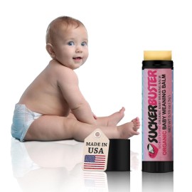 SUCKERBUSTER Baby Breastfeeding Weaning Balm Stick - 10oz, Organic Nipple Cream in Balm Stick - Postpartum Essentials, Stop Breastfeeding Essentials