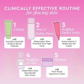 Glow Recipe Fruit Babies Skincare Kit - Gift Set with Ceramide Facial Cleanser + BHA Toner + Vitamin C Eye Cream + Hyaluronic Acid Cream + Niacinamide Dew Drops (5 Count) Glow Recipe Fruit Babies Skincare Kit - Gift Set with Ceramide Facial Cleanser + BHA Toner + Vitamin C Eye Cream + Hyaluronic Acid Cream + Niacinamide Dew Drops (5 Count)
