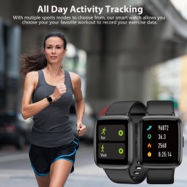 POIUZET Fitness Tracker, Fitness Watch with Blood Oxygen, Blood Pressure & Heart Rate Monitor, Steps Calories Counter, Sleep Monitor, Pedometer 50 Meters Waterproof, Smart Watch for Android iPhones POIUZET Fitness Tracker, Fitness Watch with Blood Oxygen, Blood Pressure & Heart Rate Monitor, Steps Calories Counter, Sleep Monitor, Pedometer 50 Meters Waterproof, Smart Watch for Android iPhones