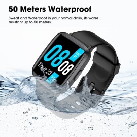 POIUZET Fitness Tracker, Fitness Watch with Blood Oxygen, Blood Pressure & Heart Rate Monitor, Steps Calories Counter, Sleep Monitor, Pedometer 50 Meters Waterproof, Smart Watch for Android iPhones POIUZET Fitness Tracker, Fitness Watch with Blood Oxygen, Blood Pressure & Heart Rate Monitor, Steps Calories Counter, Sleep Monitor, Pedometer 50 Meters Waterproof, Smart Watch for Android iPhones