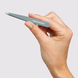Tweezerman Exclusive Mist Blue Slant Tweezer - Hair Removal Tweezers, Stainless Steel Tweezerman Exclusive Mist Blue Slant Tweezer - Hair Removal Tweezers, Stainless Steel
