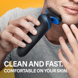 Braun Electric Shaver for Men, Series 5 5150cs, Wet & Dry Shave, Turbo Shaving Mode, Foil Shaver, with Beard Trimmer, Body Groomer and Charging Stand, Blue Braun Electric Shaver for Men, Series 5 5150cs, Wet & Dry Shave, Turbo Shaving Mode, Foil Shaver, with Beard Trimmer, Body Groomer and Charging Stand, Blue