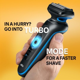 Braun Electric Shaver for Men, Series 5 5150cs, Wet & Dry Shave, Turbo Shaving Mode, Foil Shaver, with Beard Trimmer, Body Groomer and Charging Stand, Blue Braun Electric Shaver for Men, Series 5 5150cs, Wet & Dry Shave, Turbo Shaving Mode, Foil Shaver, with Beard Trimmer, Body Groomer and Charging Stand, Blue