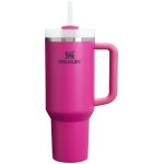 Stanley Quencher H2.0 Tumbler with Handle and Straw 40 oz | Flowstate 3-Position Lid | Cup Holder Compatible for Travel | Insulated Stainless Steel Cup | BPA-Free | Fuchsia