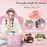 YOOLIFE Personalized Initial Makeup Bag | Pink Cosmetic Travel Bag | 11 12 13 14 15 16 Years Old Girl Gifts Graduation Teacher Gifts Teen Girl Gift Trendy Stuff A