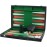 Vovotuzzi Backgammon Sets for Adults, 15 Backgammon Set Leather Large, Travel Backgammon Board Games - Classic Board Game (Green Inner Lining)