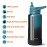 RUBYFLASK 32oz Insulated Water Bottle with Straw, Stainless Steel Metal Vacuum Water Flask, Large Thermos Water bottle with Leakproof 3 Lids for Travel, Camping, Gym Sports Indigo Black