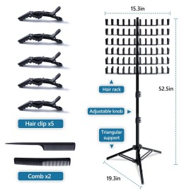 Eastdone Braiding Hair Rack Standing Extension Holder Hanger, 144 Pegs Divider for Separator Stand Display (Black) Eastdone Braiding Hair Rack Standing Extension Holder Hanger, 144 Pegs Divider for Separator Stand Display (Black)