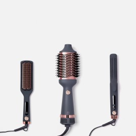Hairitage Volumizing One Step Blow Dry Brush + Hair Dryer for Curling + Straightening - Ceramic Tourmaline Blowout Brush + Volumizer - Hair Styler for Smooth Shiny, Frizz-Free Styles - Matte Grey Hairitage Volumizing One Step Blow Dry Brush + Hair Dryer for Curling + Straightening - Ceramic Tourmaline Blowout Brush + Volumizer - Hair Styler for Smooth Shiny, Frizz-Free Styles - Matte Grey