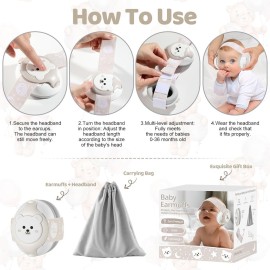 YomauiYee Baby Headphones-Infant Ear Protection for Babies 0-36 Months, 25dB NRR Baby Noise Cancelling Headphones with Little Bear Design,Travel Essentials for Airplane/Improves Sleep/Outdoor YomauiYee Baby Headphones-Infant Ear Protection for Babies 0-36 Months, 25dB NRR Baby Noise Cancelling Headphones with Little Bear Design,Travel Essentials for Airplane/Improves Sleep/Outdoor