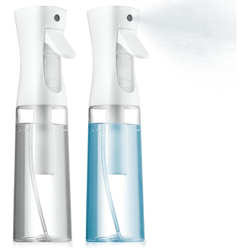 2 Pack Continuous Spray Bottles - Ultra Fine Mist Sprayer | Water Spray Bottle For Hair Mister Spray Bottle | Hair Spray Bottles For Hairstyling, Cleaning, Salons - 2pk 6.8 OZ / 200 ML 2 Pack Continuous Spray Bottles - Ultra Fine Mist Sprayer | Water Spray Bottle For Hair Mister Spray Bottle | Hair Spray Bottles For Hairstyling, Cleaning, Salons - 2pk 6.8 OZ / 200 ML