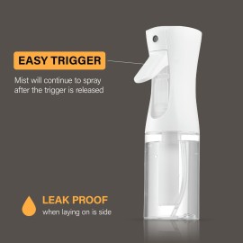 2 Pack Continuous Spray Bottles - Ultra Fine Mist Sprayer | Water Spray Bottle For Hair Mister Spray Bottle | Hair Spray Bottles For Hairstyling, Cleaning, Salons - 2pk 6.8 OZ / 200 ML 2 Pack Continuous Spray Bottles - Ultra Fine Mist Sprayer | Water Spray Bottle For Hair Mister Spray Bottle | Hair Spray Bottles For Hairstyling, Cleaning, Salons - 2pk 6.8 OZ / 200 ML