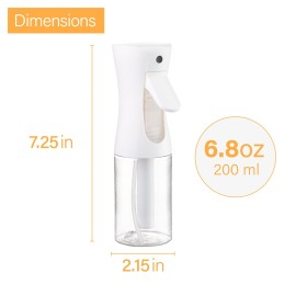 2 Pack Continuous Spray Bottles - Ultra Fine Mist Sprayer | Water Spray Bottle For Hair Mister Spray Bottle | Hair Spray Bottles For Hairstyling, Cleaning, Salons - 2pk 6.8 OZ / 200 ML 2 Pack Continuous Spray Bottles - Ultra Fine Mist Sprayer | Water Spray Bottle For Hair Mister Spray Bottle | Hair Spray Bottles For Hairstyling, Cleaning, Salons - 2pk 6.8 OZ / 200 ML