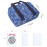 GUSTARIA American Mahjong Set, 166 White Engraved Tiles (1.2), Mahjong Tile Set with Blue Printed Carrying Bag for Travel, Without Rack/Pushers
