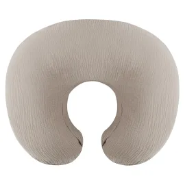 Onacosht Muslin Nursing Pillow Cover Soft 100% Cotton Feeding Pillow Slipcover Fits Standard Infant Nursing Pillow for Baby Boy and Girl, Fog