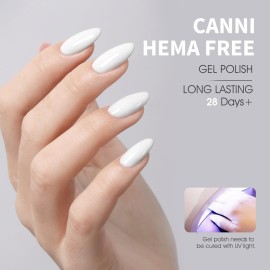 CANNI White Gel Nail Polish, 1Pcs White Gel Polish Pure White Color Nail Polish Gel High Gloss Soak Off U V Gel Nail French Nail Manicure Salon DIY CANNI White Gel Nail Polish, 1Pcs White Gel Polish Pure White Color Nail Polish Gel High Gloss Soak Off U V Gel Nail French Nail Manicure Salon DIY