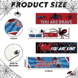 Geetery 4 Pcs Bedroom Wall Decor Boys Spider Room Decor for Kids Inspirational Wooden Hanging Sign Motivational Quote Car Wall sign for Boys Kids Nursery Playroom Kindergarten(11.8 x 3.1 Inch) Geetery 4 Pcs Bedroom Wall Decor Boys Spider Room Decor for Kids Inspirational Wooden Hanging Sign Motivational Quote Car Wall sign for Boys Kids Nursery Playroom Kindergarten(11.8 x 3.1 Inch)