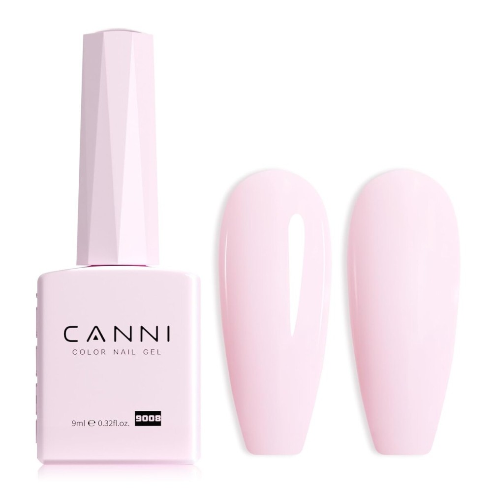 CANNI Light Pink Gel Nail Polish, 1Pcs Baby Pink Gel Polish Soft Pale Color High Gloss Soak Off U V Nail Manicure Salon DIY