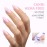 CANNI Light Pink Gel Nail Polish, 1Pcs Baby Pink Gel Polish Soft Pale Color High Gloss Soak Off U V Nail Manicure Salon DIY