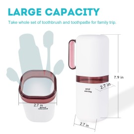 Toothbrush Travel Case,Toothbrush Holder and Rinse Cup with Handle Travel Toothbrush Holder,Multifunctional Toothbrush Cup,Large Capacit Travel Toothbrush Holder with Mouthwash Cup(Purple+Blue) Toothbrush Travel Case,Toothbrush Holder and Rinse Cup with Handle Travel Toothbrush Holder,Multifunctional Toothbrush Cup,Large Capacit Travel Toothbrush Holder with Mouthwash Cup(Purple+Blue)