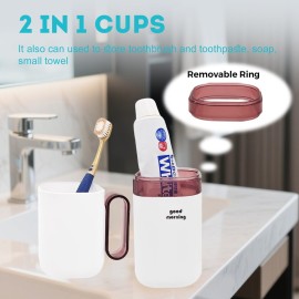 Toothbrush Travel Case,Toothbrush Holder and Rinse Cup with Handle Travel Toothbrush Holder,Multifunctional Toothbrush Cup,Large Capacit Travel Toothbrush Holder with Mouthwash Cup(Purple+Blue) Toothbrush Travel Case,Toothbrush Holder and Rinse Cup with Handle Travel Toothbrush Holder,Multifunctional Toothbrush Cup,Large Capacit Travel Toothbrush Holder with Mouthwash Cup(Purple+Blue)