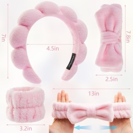 Ztomine Headbands for Women - Spa Headband and Wristband Set - Headband for Washing Face,Facial Mask,Makeup and Skin Care,Gifts for Women and Teen Girl Gifts Trendy Stuff Ztomine Headbands for Women - Spa Headband and Wristband Set - Headband for Washing Face,Facial Mask,Makeup and Skin Care,Gifts for Women and Teen Girl Gifts Trendy Stuff