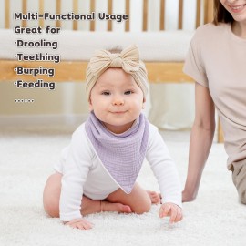 Susurration Muslin Baby Drool Bibs 6Pack Soft Triangular Adjustable Baby Bandana Bibs for Unisex Girls & Boys (Pink) Susurration Muslin Baby Drool Bibs 6Pack Soft Triangular Adjustable Baby Bandana Bibs for Unisex Girls & Boys (Pink)